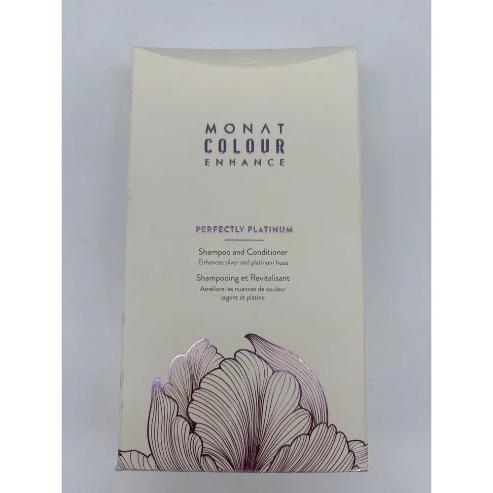 NIB Monat Colour Enhance Hair Perfectly Platinum Shampoo 8 oz & Conditioner 6 oz